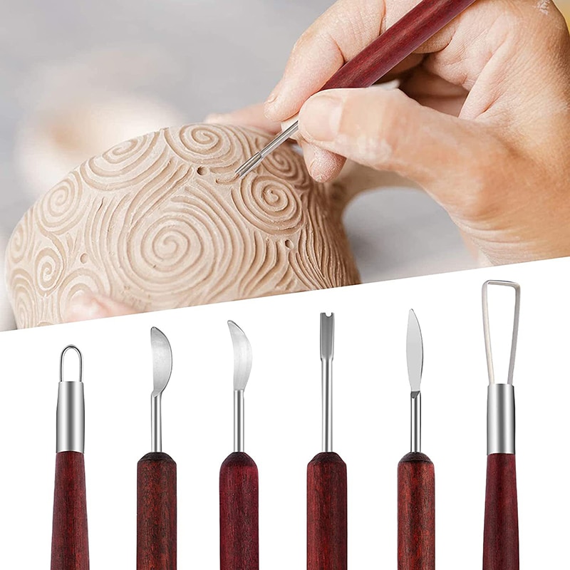 6 cái/bộ công cụ Gốm Gỗ đỏ hai - đánh giá và giá Wood Chisel Set