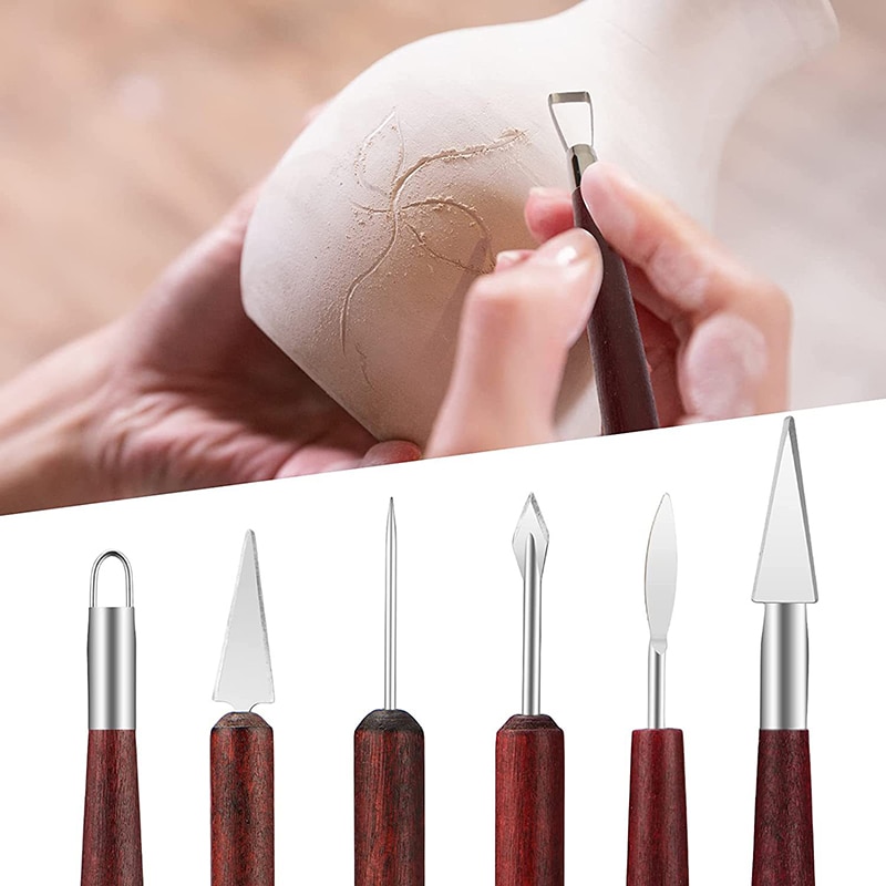 6 cái/bộ công cụ Gốm Gỗ đỏ hai - đánh giá và giá Wood Chisel Set