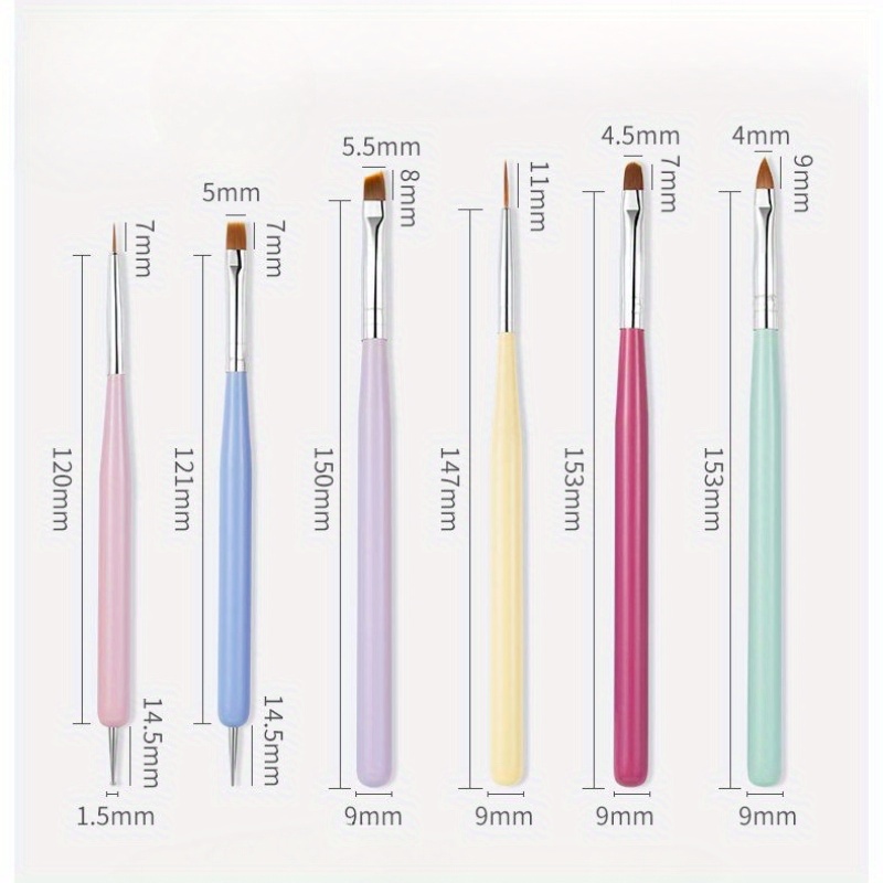 6pcs Nails Art Brushes Set Man - đánh giá và giá Wood Chisel Set