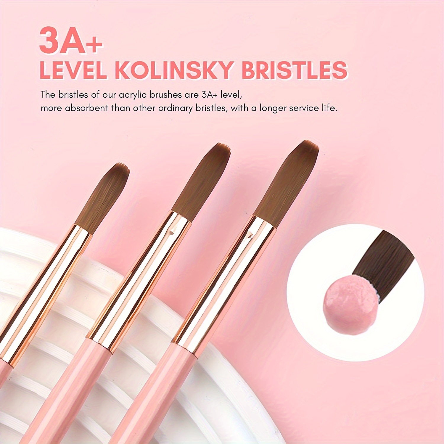 3pcs Kolinsky Acrylic Nail Bru - đánh giá và giá Wood Chisel Set