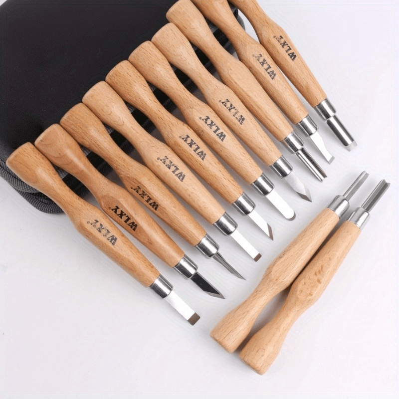 Set Of 12 Professional Wooden  - đánh giá và giá Wood Chisel Set