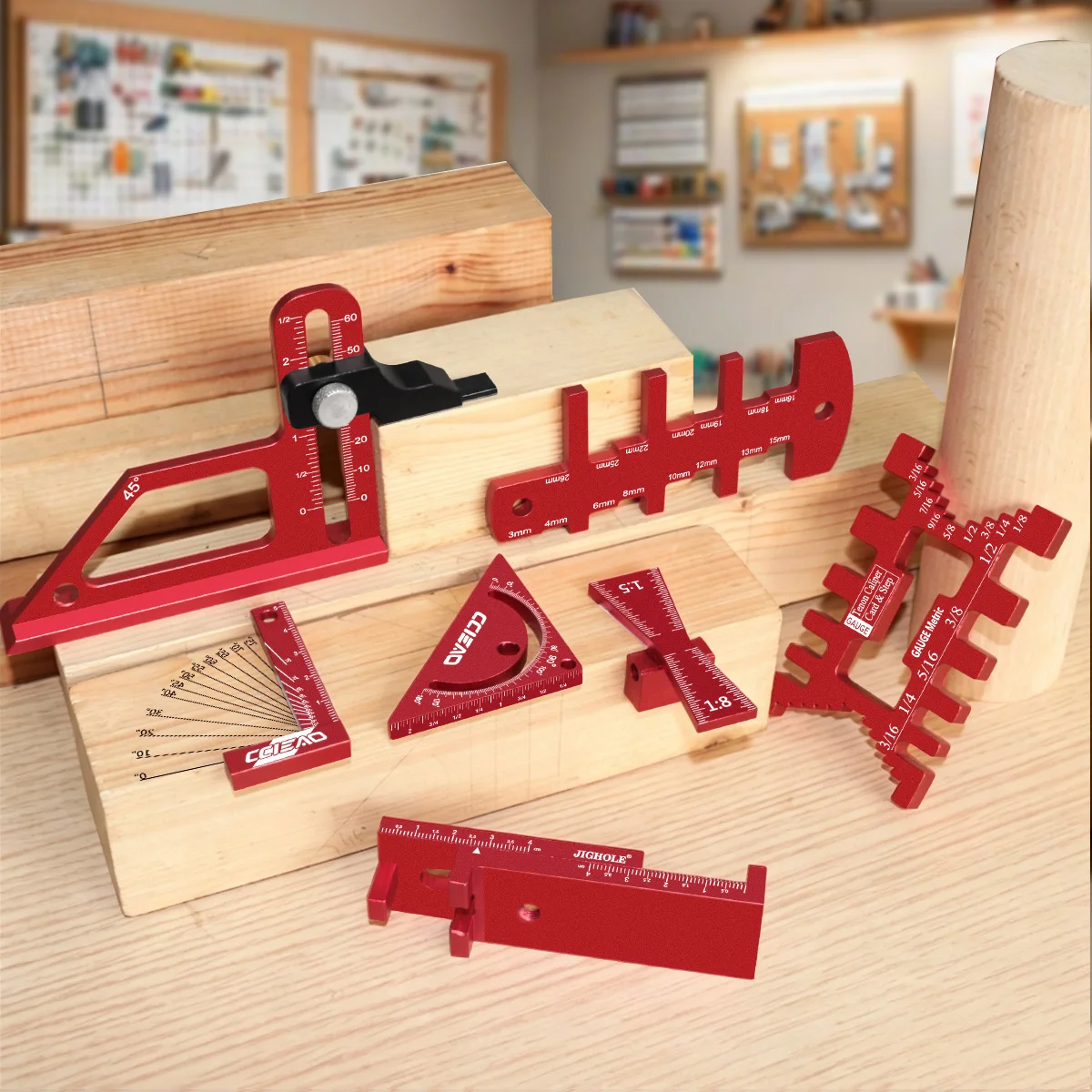 7Pcs Aluminum Alloy Woodworkin - đánh giá và giá Woodworking Workshop Layout
