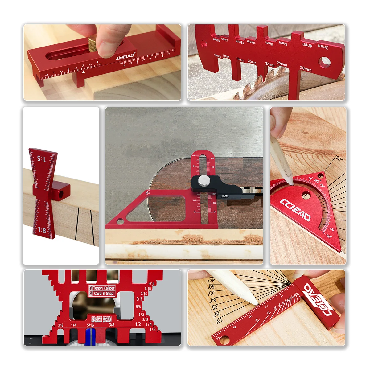 7Pcs Aluminum Alloy Woodworkin - đánh giá và giá Woodworking Workshop Layout