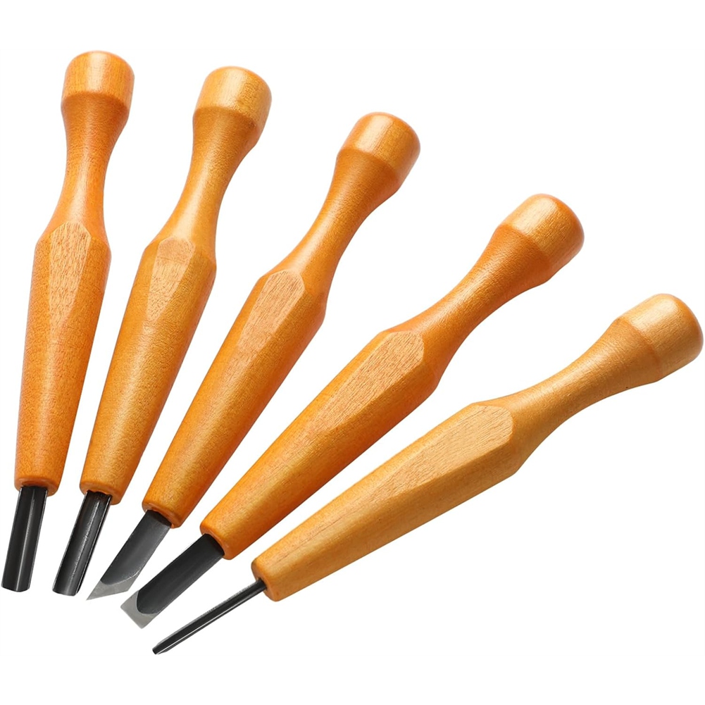 5 Pcs Linocut Carving Tools Se - đánh giá và giá Wood Chisel Set