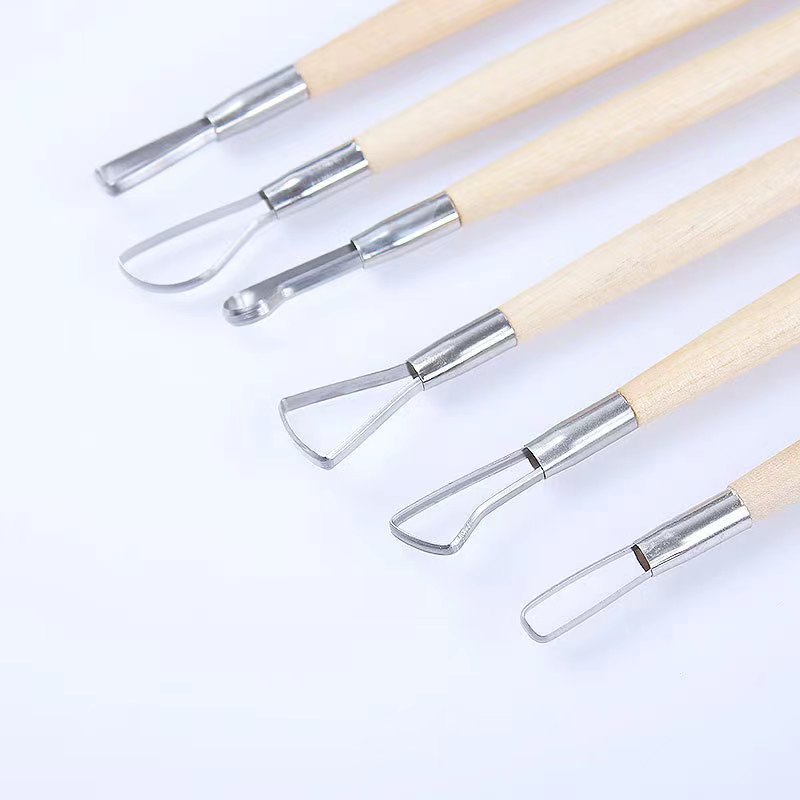 6PCS wooden handle wax pottery - đánh giá và giá Wood Chisel Set