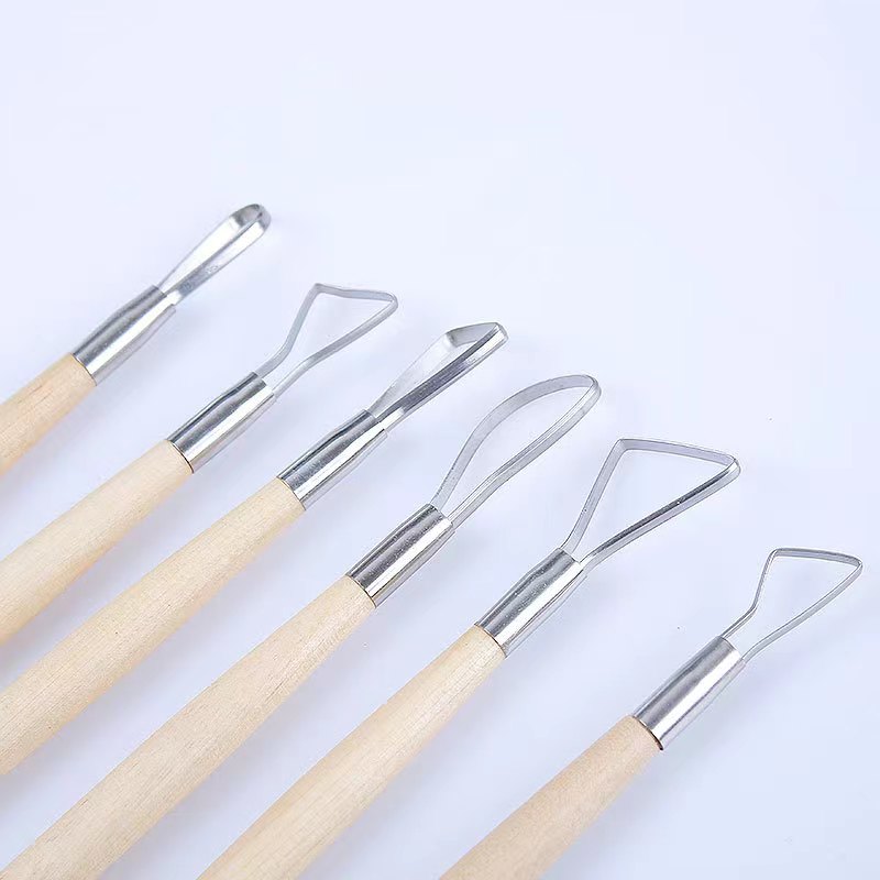6PCS wooden handle wax pottery - đánh giá và giá Wood Chisel Set